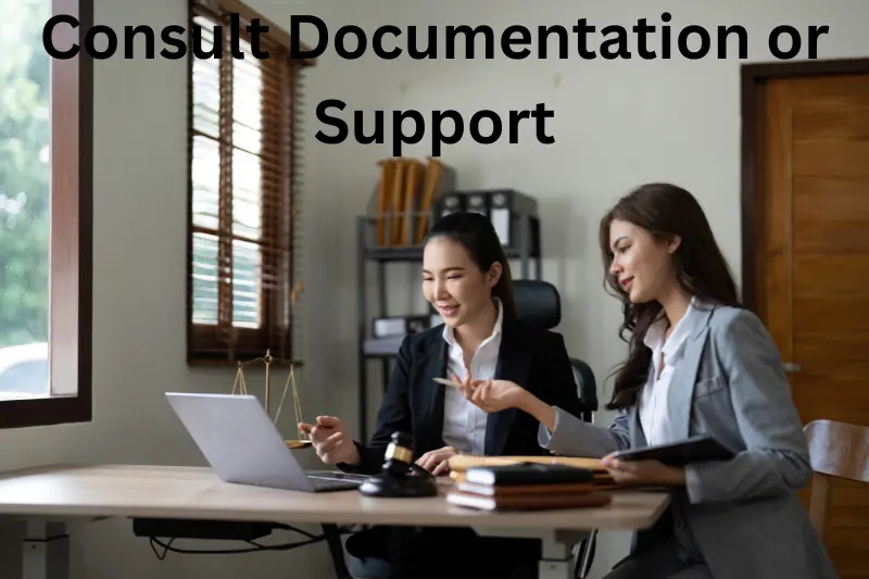 Consult Documentation or Support