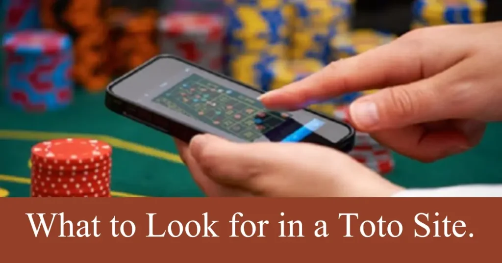 what to look for in a toto site